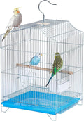Small Bird Travel Cage - Lightweight Starter Kit for Parakeets, Lovebirds, Parrotlets Finches Canaries Removable Tray & Accessories Included
