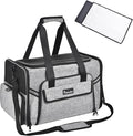 Petmolico Cat Carrier Soft-Sided Pet Bag for Small Medium Cats Puppies 16LBs - Airline Approved Pet Travel Carrier 3 Open Doors (Medium,Grey-X862)