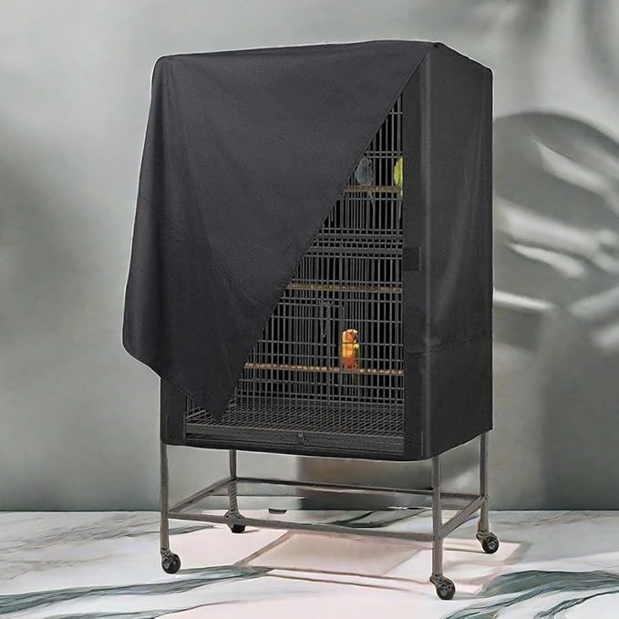 Bird Cage Cover Black Out, Protects Pets Privacy, Comfortable, Breathable, Waterproof and Dustproof, Parrot Cage Night Cover, Good Night Parrot Birdcages Protector Covers for Parakeet Cockatiel