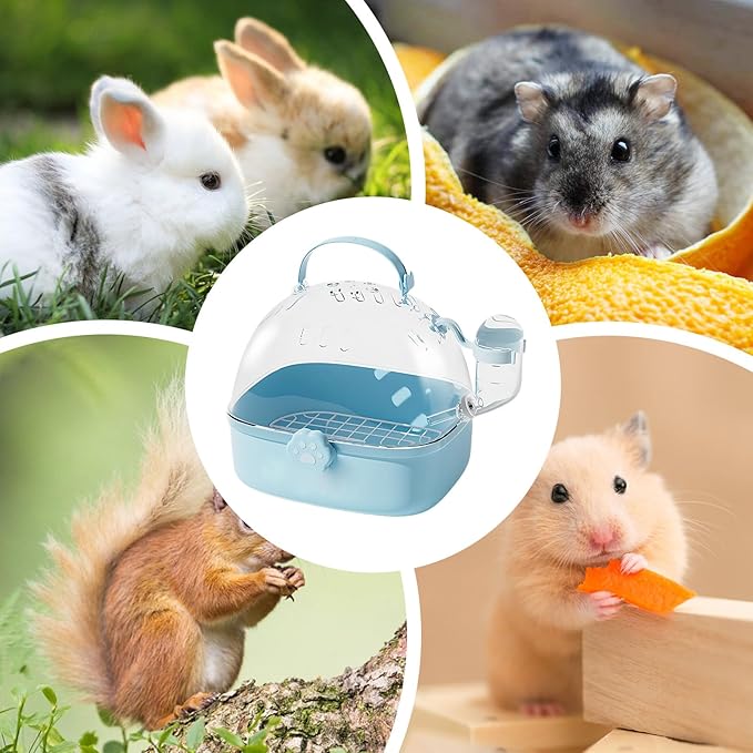 Bird Travel Carrier,PVC Travel Hamster Cage with Water Bottle - Pet Bird Carrying Supplies Spacious Design for Sparrow Macaws Conures Chinchillas Budgies Cockatiels Parakeet Hedgehog