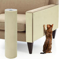 39.3''x14.6'' Trimmable Cat Scratch Furniture Protector - Climbing Self-Adhesive Cat Scratching Pad Mat, Couch Protector from Claws for Scratch Post Cat Tree Shelves Wall, Beige