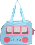 Pet Backpack Carrier, Portable and Ventilated, Oxford Cloth, Dogs Cats and Small Animals Travel Bag 16.93", (Blue, 1 Pcs), Intended for Hiking/Camping/Traveling