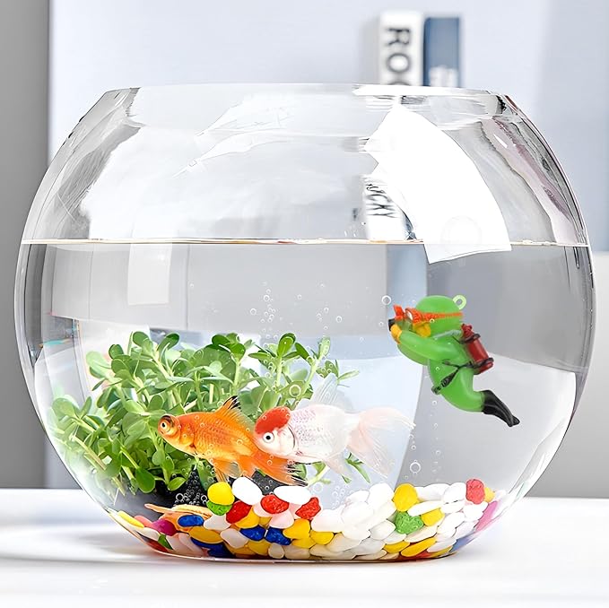 onesimcr Floating Fish Tank Decorations, Aquarium Decorations, Lovely Diver Fish Tank Decorations, Floating Device Fish Tank Accessories，Suitable for All Kinds of Fish Tanks(Light Green)…
