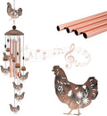 for Women Chicken Wind Chimes for Outside, 35'' Metal Chicken WindChimes Gifts for Women/Men, Decoration for Outdoor, Home, Garden, Patio, Backyard