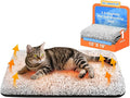 Self Warming Cat Bed, Heated Cat Bed, 2.0 Upgraded Thermal Foil Heating Pad, Plush Self-Heating Pet Mat for Crate, Floor, with Removable Washable Cover, Non-Slip, 15"x19"