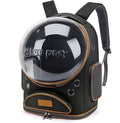 Cat Backpack Carrier, Breathable Pet Carrier Backpack Large Space Bubble for Small Dog and Large cat up to 18lbs, Transparent & Foldable Pet Carrier for Travel Hiking (Black)