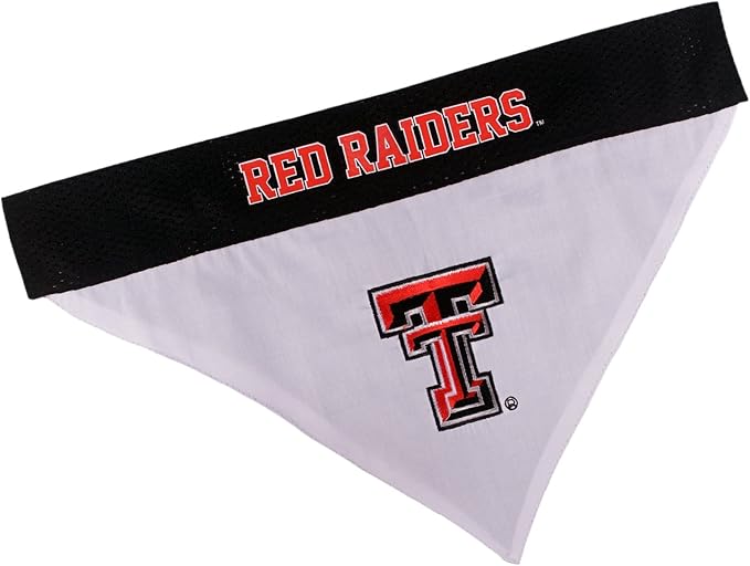 Pets First Collegiate Pet Accessories, Reversible Bandana, Texas Tech Red Raiders, Large/X-Large