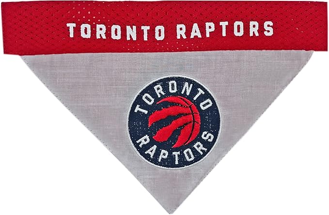 Pets First NBA Dog Bandana - Toronto Raptors Reversible Pet Bandana. 2 Sided Home & Away Sports Bandana with a Premium Embroidery Team Logo, Large/X-Large (RAP-3217-L-XL)