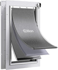 Large Dog Door for Exterior Door Dog Door for Door, Doggie Door with Aluminum Frame, 3 Flaps, Metal Closing Panel and Lock