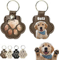 Personalized Dog Hair Keychain Pet Fur Keepsake Pet Memorial Cute Storage Keychains Cat Paw Shaped Key Chain to Store Fur