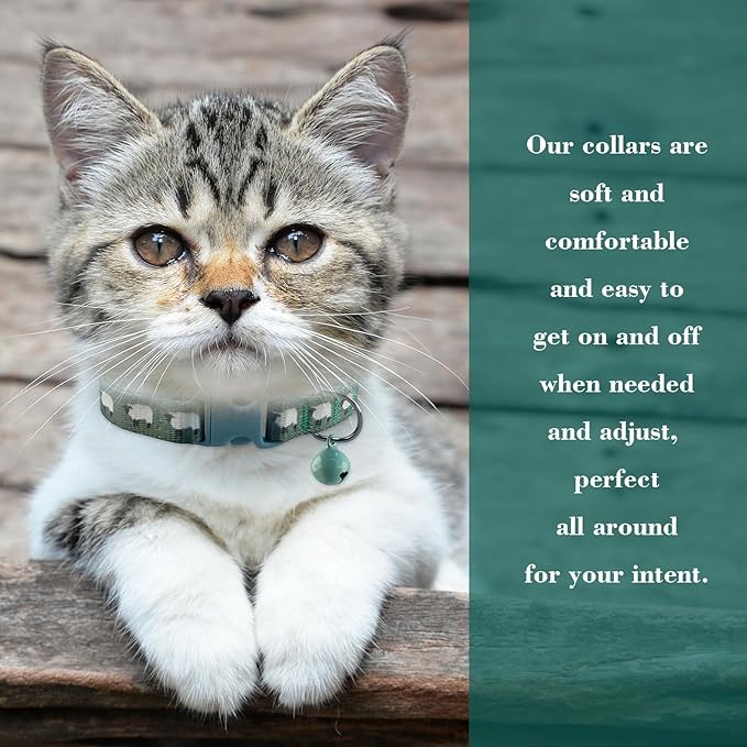 Yizepet Cat Collars, Breakaway Kitten Collar, Cute Kitty Collar in 2 Pack, Pet Supplies Accessories