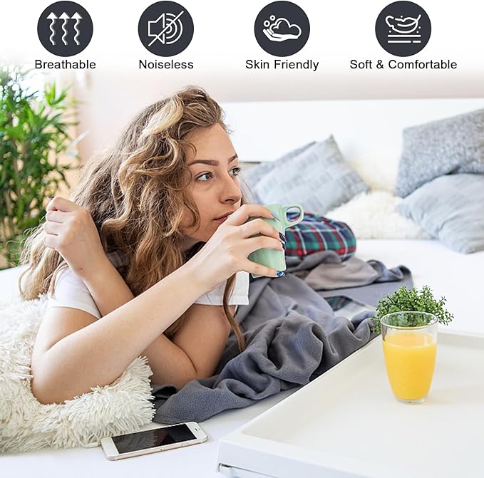 Waterproof Mattress Protector Full, Fitted Sheet Style Breathable Mattress Cover with Deep Pocket Fits Up to 18'', Noiseless Bed Cover for Kids Adults Pets, Machine Washable (Gray-Carrot, Full)