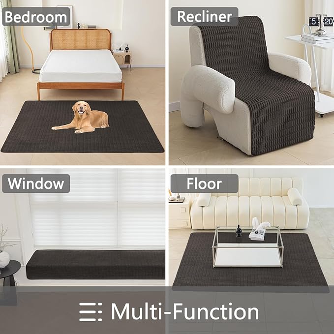 Muamar Dog Bed Cover Sofa Protector,Anti Slip Waterproof Sofa Covers for Living Room Couch Covers,Sofa Mat,Seat Cover,Dog Mat,Pet Pad for Furniture 1 Piece (30x70 inch, Coffee)