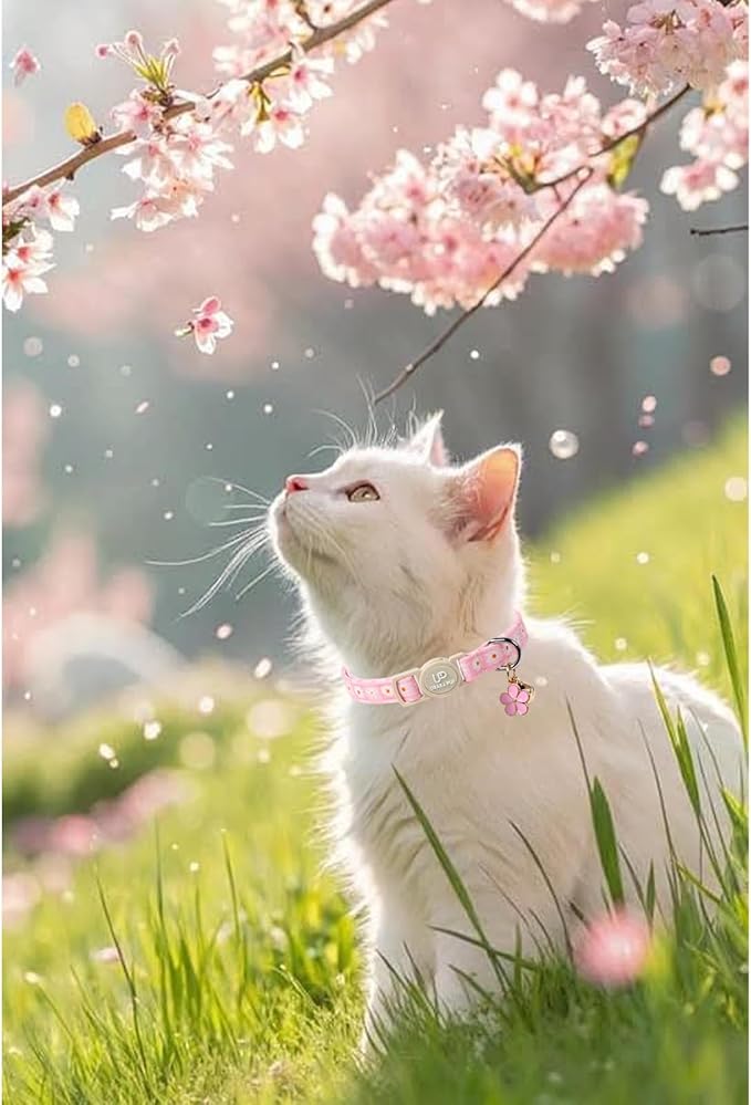 Cat Collar, Pack of 2 Summer Kitten Collars-Cute Lime and Strawberry Pendants-Breakaway Kitty Collars,Cat Collar with Bell, for Girl & Boy Cats