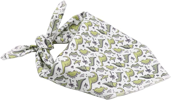 ARING PET Dinosaur Dog Bandanas, Summer Kerchief Triangle Bibs Scarf for Puppy Small Medium Large Boy Girl Dogs Cats-S