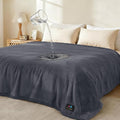Luciphia Waterproof Pet Blanket, Liquid Pee Proof Dog Blanket for Sofa Bed Couch, Reversible Sherpa Fleece Furniture Protector Cover for Small Medium Large Dogs Cats, Dark Gray X-Large（85" x 57"）
