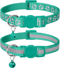 Taglory Kitten Collar Breakaway with Bell, 2 Pack Girl Boy Pet Kitten Collar Adjustable 6-8 Inch for 2-6 Months Cat, Turquoise