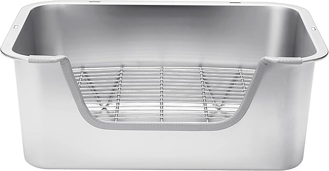 Stainless Steel Sifting Litter Box for Rabbit (M)