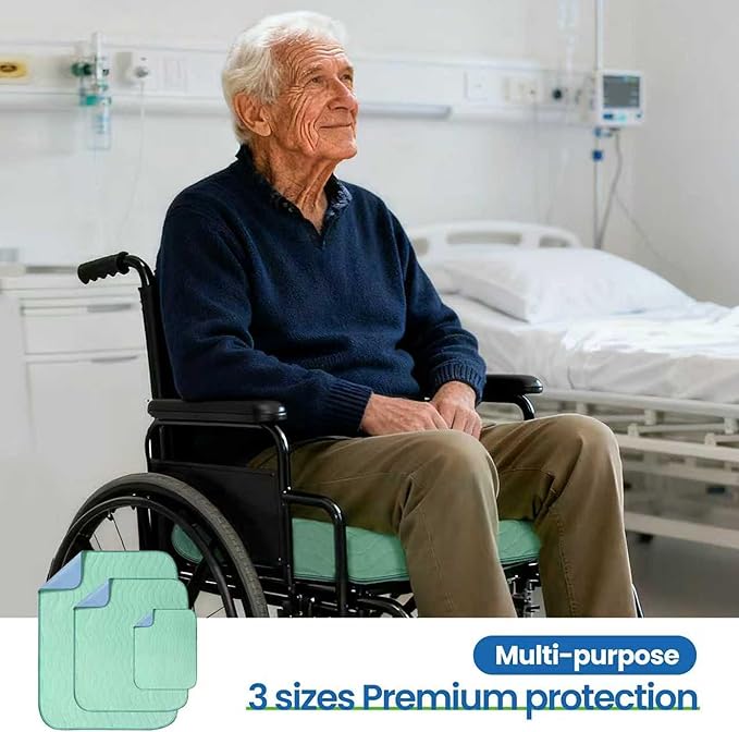 Noovirum® Washable Underpads,18"x24"(Pack of 4) - Reusable Incontinence Bed Pads for Kids, Adults & Seniors - Waterproof Chair & Furniture Protector - Leakproof Training Pads for Dogs & Pets