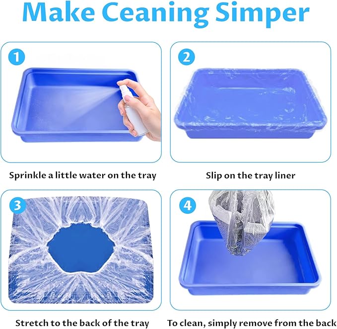 Disposable Small Animal Cage Liners, Plastic Liners Can Cover 37x19, 34x22 30x20 Inches, Suitable For Rabbits, Birds, Guinea Pigs, Chinchillas(50)