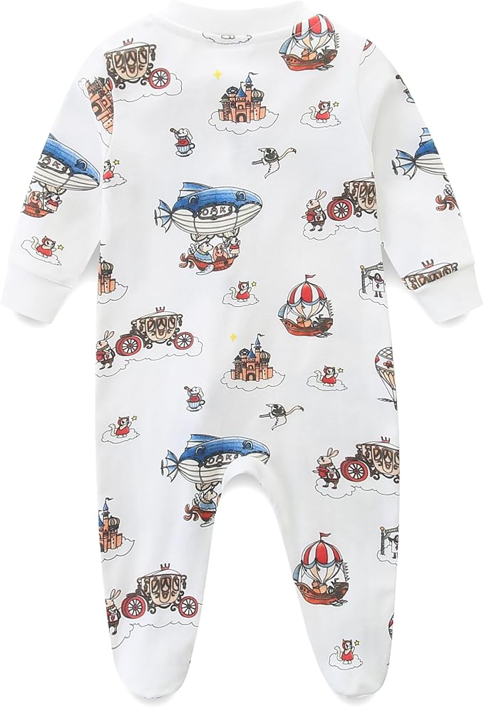 Unisex Baby Boy and Girl Zipper Onesie Toddler Footie One-Piece Infant Romper Jumpsuit