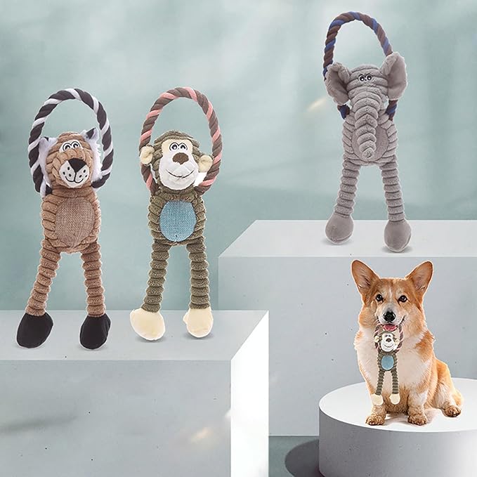 Puppy Chew Toys, Funny Heavy Duty Cute Dog Toys Aggressive Chewers,Soft Durable Fabric Interactive Dog Toy for Aggressive Chewers for Indoor Teething Home Puppy Anxiety Relief Small Medium Breeds