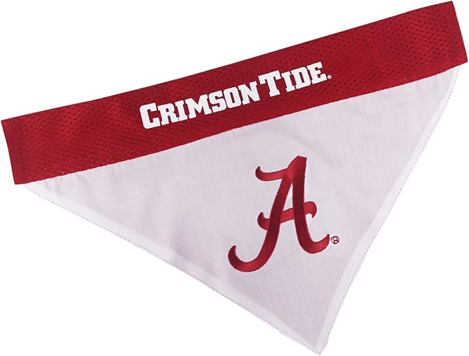 Pets First Collegiate Pet Accessories, Reversible Bandana, Alabama Crimson Tide, Large/X-Large