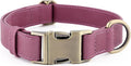 Plutus Pet Genuine Leather Dog Collar – Adjustable Pet Collar with Quick Release Metal Buckle, Soft Real Leather for Small Medium Large Dogs, Heavy Duty & Skin-Friendly (Purple, XS)