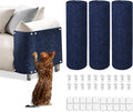 Cat Scratch Mat, 3PCS 39.4"x11.9" DIY Trimmable Self-Adhesive Cat Scratching Mat, Couch Protector from Cats Claw, Indoor Furniture Protector for Cats Scratching (Dark Blue)