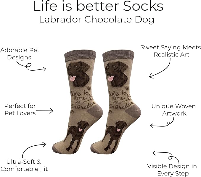 E&S Pets Pet Lover Socks - Dog & Cat Socks - Unisex Novelty Gifts