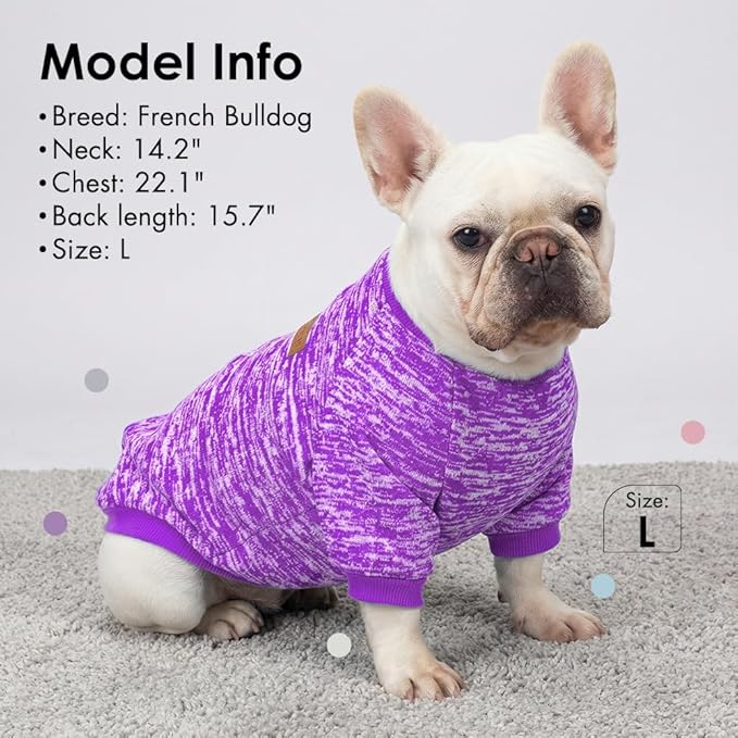 1 Pc Dog Sweaters for Small Dogs Girl Boy Winter Fleece Clothes Warm Soft Dog Sweatshirt Outfit for Dogs Cats Pet Apparel