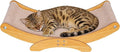 Extra-Larger Cat Scratcher Bed for Indoor Cats - 27.6" Natural Sisal Cat Scratching Board, Wood Frame Scratch Pad, Modern Cats Lounger/Hammock, Easy Assembly Furniture