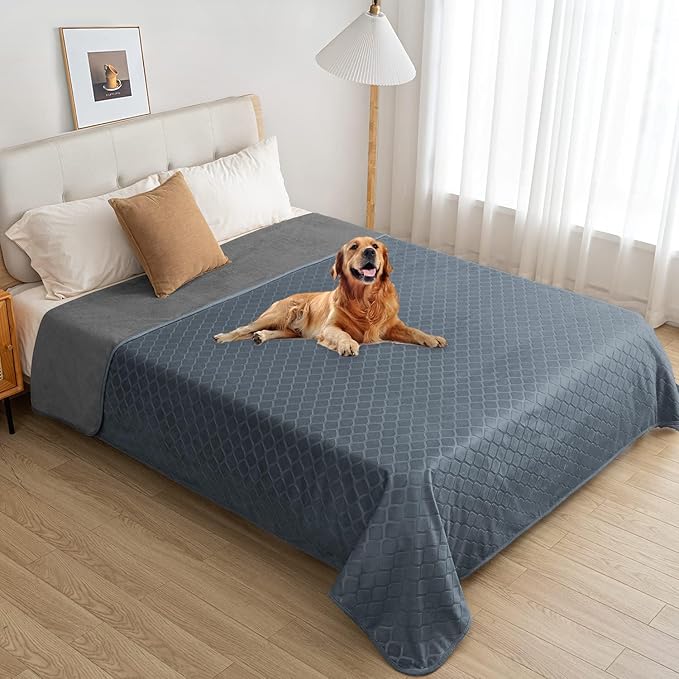 fuguitex Waterproof Dog Blanket Bed Cover Dog Crystal Velvet Moroccan Fuzzy Cozy Plush Pet Blanket Throw Blanket for Couch Sofa