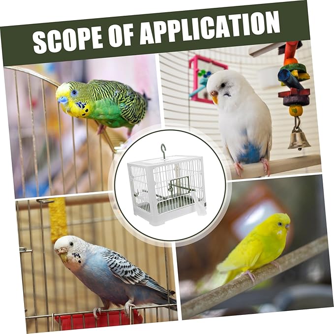 BESPORTBLE Foldable Bird Travel Carrier Cage Lightweight Portable Design for Parakeets and Small Birds for Travel and Outdoor Use Construction for Reliability