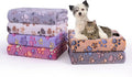 Dono 1 Pack 6 Dog Blankets, Soft Fluffy Fleece Pet Blanket Warm Sleep Mat Paw Print Design Puppy Kitten Throw Blankets Doggy Blanket for Dogs