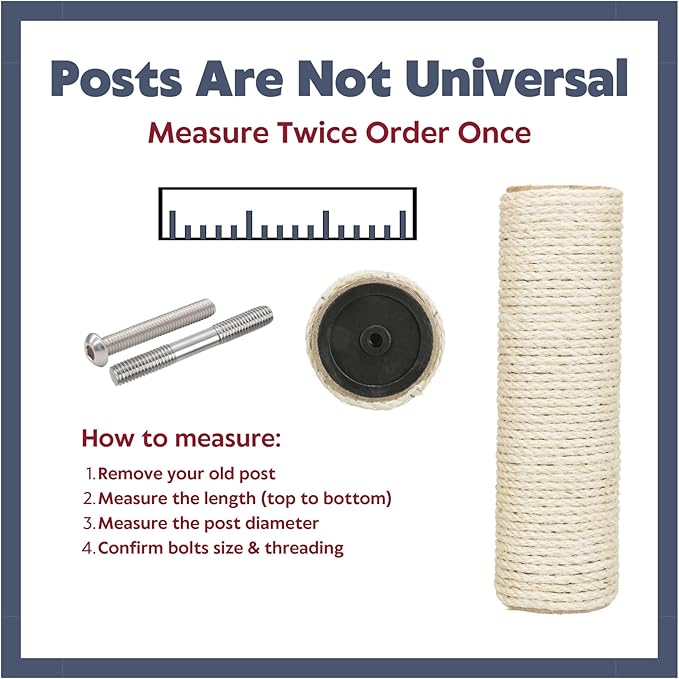 TRIXIE Replacement Sisal Post for Cat Scratching Posts, Backup Scratcher for Indoor Cat Furniture, Trees and Towers, 3.5 in x 23.6 in (9 x 60 cm)