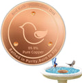 Bird Bath Copper Disk, 4.2" Large Surface Area, Covers 20% More Water Than Standard, Safe & Clean Birdbaths All Year Round, Fits Most Backyard Birdbaths