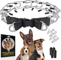 PetJett Prong Collar for Dogs - Choke Collar for Dogs, Pinch Collar for Dog Adjustable No Pull Safety Dog Training Collar for Small Medium Large Breed - Durable Stainless Steel Metal Choker Chain
