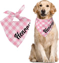 Custom Pet Scarf Personalized Dog Bandana with Name Personalized Add Your Text Bibs Triangle Head Scarfs Gift for Small Medium Large Dogs Cats Baby Puppy Pets Accessories