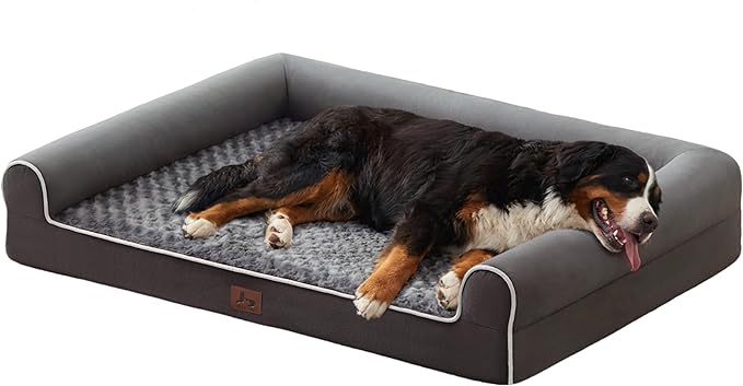 Large Dog Beds Large Sized Dogs 48x35x8 Inch, Orthopedic XXL XL Dog Bed for Medium Size Dogs, Big Waterproof Couch Sofa with Removable Washable Cover for Pet, Dark Grey