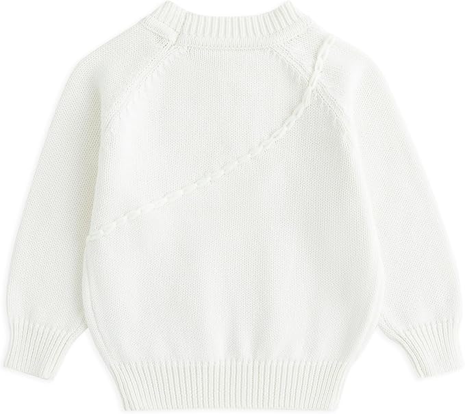 Simplee kids Baby Girl Knit Sweater with Bear in The Pocket Toddler Pullover Sweater Cute Fall Winter Clothes