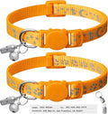LLHK 2 Pack Breakaway Cat Collars & 2 Pcs Name Tags,Reflective Safety Kitten Collar with Bell,for Girl Boy Male Cats,Adjustable 7''-12'', Personalized ID Tag,Pet Supplies,Accessories