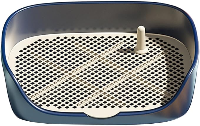 Dog Tray with Wall for Cats and Dogs, Elevated Pet Feeding Station, Wall-Mounted Pet Bowl Tray with Barrier, Multi-Level Pet Food Dispenser for Clean Feeding- Blue S