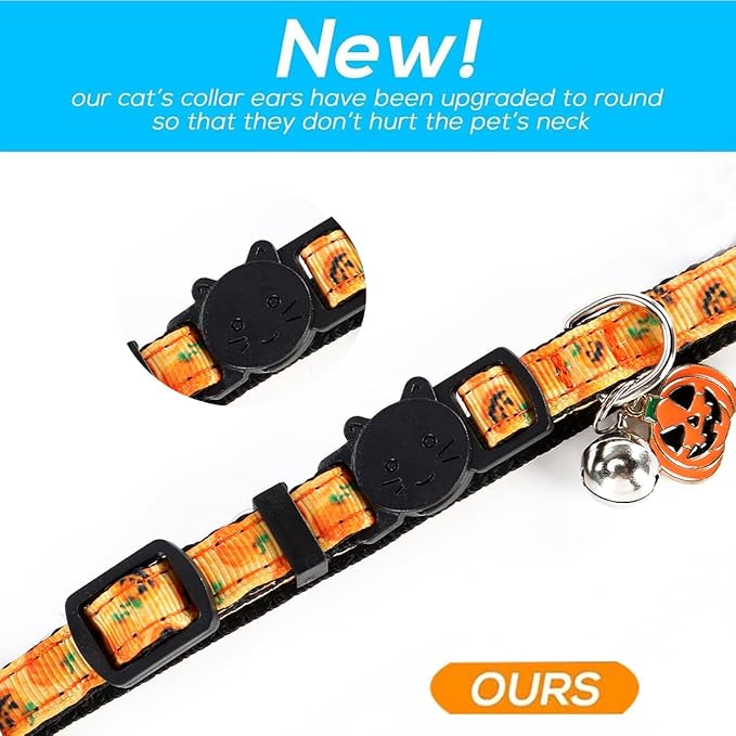 Yizepet Cat Collars with Bells, Breakaway Kitten Collar, Cute Kitty Collar, Pet Supplies Accessories