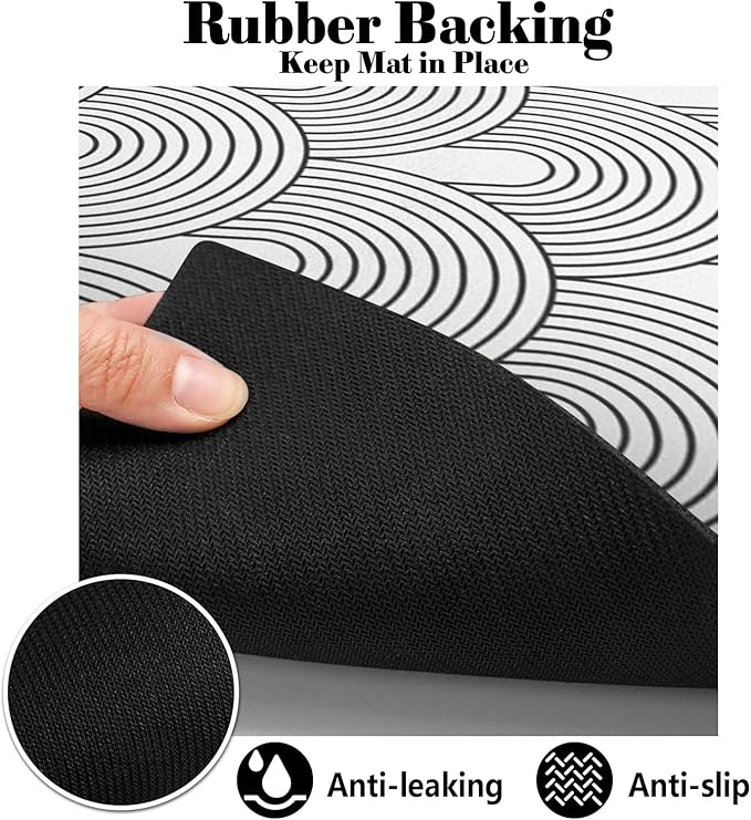 Dog Food Mats for Floors Absorbent, Pet Cat Food Mat - Quick Dry Dog Bowl Mats for Food and Water, Eco-Friendly Boho Pet Supplies 12" x 20"