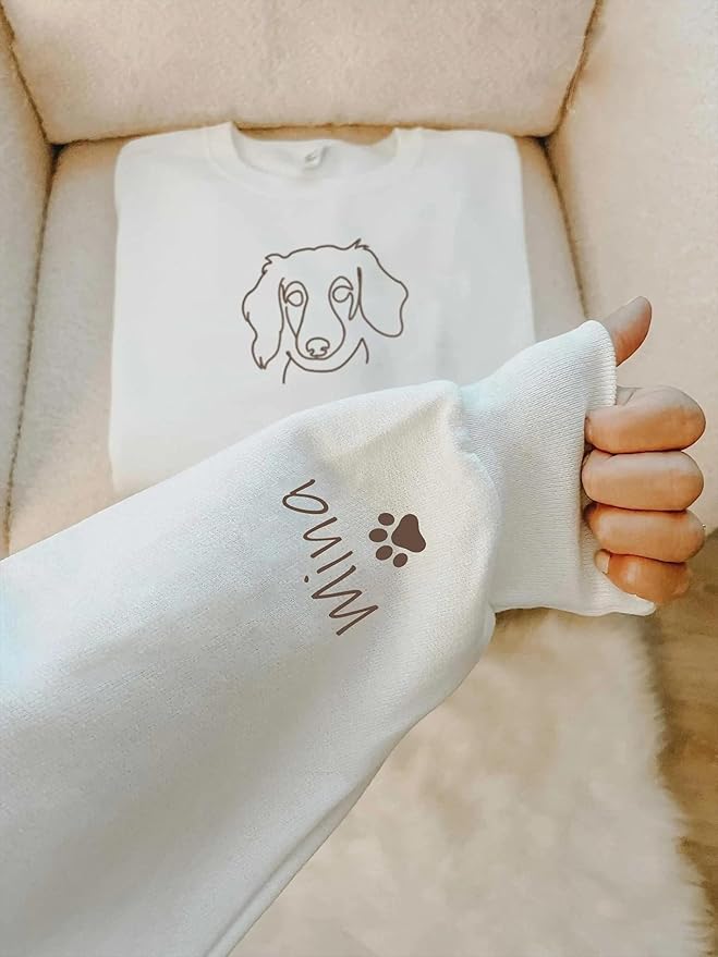 Custom Pet Sweatshirts with Photo and Name, Personalized Dog Sweatshirt, Gifts for Dog Mom, Dad