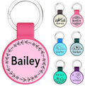 Silent Silicone Dog Tags, Custom Engraved Pet ID Tags for Cats and Dogs, Personalized Small Size Cat Tags with Cute Designs (Designs, Regular)