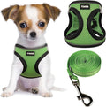 YIMEIS Dog Harness and Leash Set, No Pull Soft Mesh Pet Harness, Reflective Adjustable Puppy Vest for Small Medium Large Dogs, Cats (Grass Green, Medium (Pack of 1)