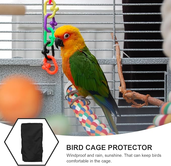 POPETPOP Bird Cage Covers for Night - Breathable, Washable Parrot & Parakeet Cage Protector