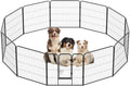 BestPet | Dog Playpen | 32 Inch, 12 Panels | Heavy Duty Metal Pet Exercise Pen | Indoor Outdoor Fence Panels | Rust-Resistant, Removable, Tool-Free Setup | Anti-Skid, Expandable Design